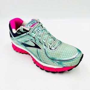 Brooks Adrenaline GTS 16 Running Shoes Light Blue Pink Women Size 7.5